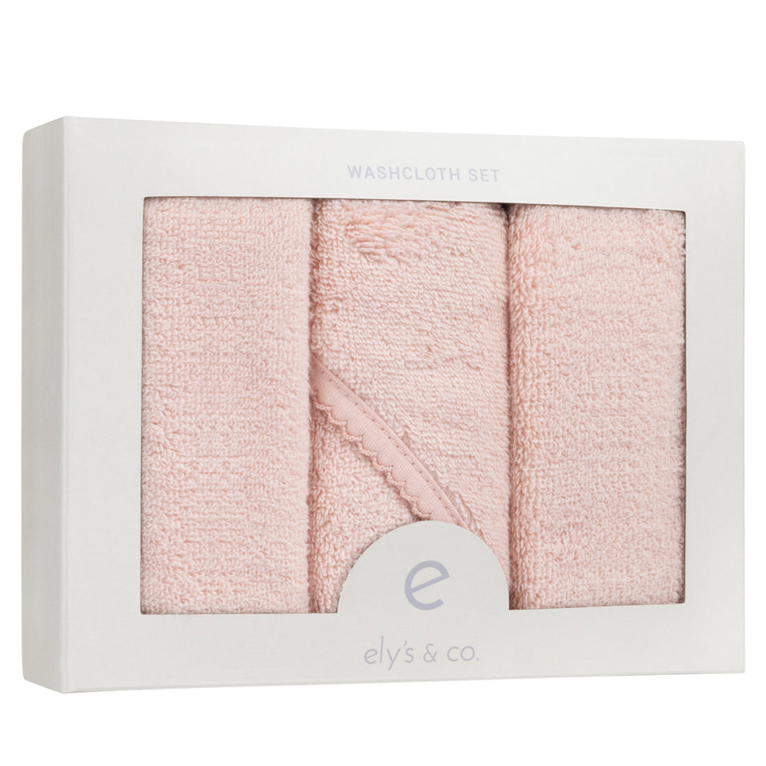 Scalloped wash cloth with pocket Pink Peekaboo Baby Boutique