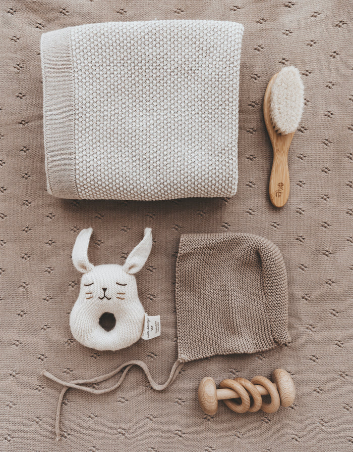 Domani Home Stipple Light Beige Baby Blanket
