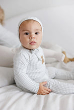 Load image into Gallery viewer, Gingham Teddy Collection - Blue - Footie + Bonnet

