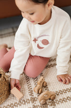 Load image into Gallery viewer, Velour celestial 2 pc set - Ivory with pink

