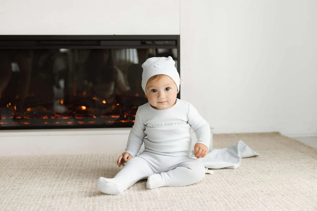 Citrine logo layette set - Cloud blue