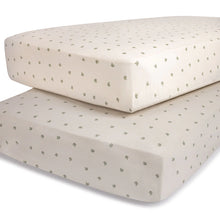 Load image into Gallery viewer, Sage vintage leaf 2 pack - Crib/toddler bed sheets
