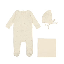 Load image into Gallery viewer, Pointelle layette set - cream/petal
