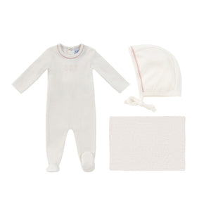 Bunny layette set - Pink