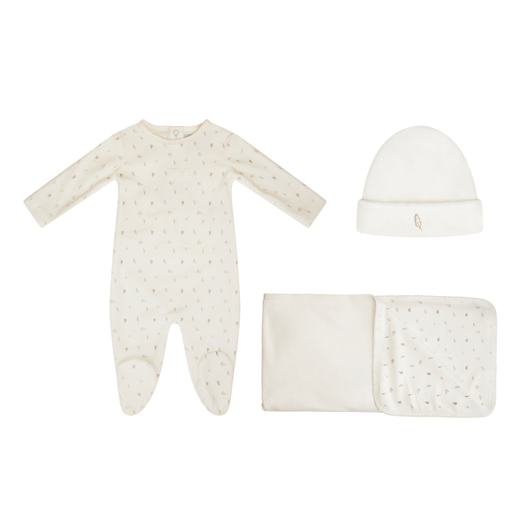 Leaf layette set - Cocoa