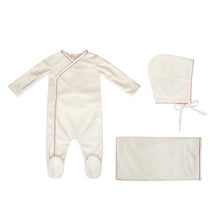 Load image into Gallery viewer, Velour waffle layette set - Pink
