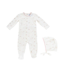 Load image into Gallery viewer, Berry pattern footie and bonnet - Pink
