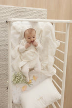 Load image into Gallery viewer, Edged collar layette set - Winter white/blush
