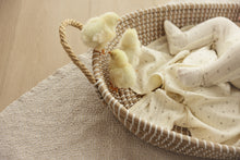 Load image into Gallery viewer, Printed pointelle wrap layette set - milk/taupe
