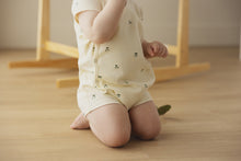 Load image into Gallery viewer, Scattered cherry romper - ivory/mint
