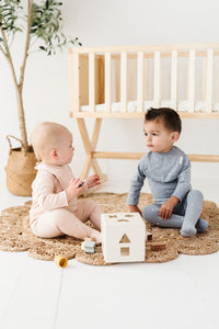 Brushed cotton celestial bib - Pink