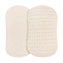 Load image into Gallery viewer, Pink linear berry leaf 2 pack - Bassinet sheets
