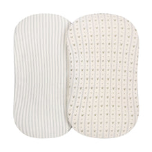 Load image into Gallery viewer, Blue linear berry leaf 2 pack - Bassinet sheets
