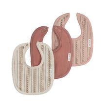 Load image into Gallery viewer, 3-Pack Bib - Linear Tulip - Pink
