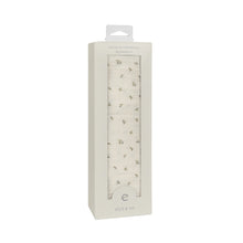 Load image into Gallery viewer, Floral embroidered collar collection muslin swaddle - Ivory blue
