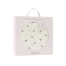 Load image into Gallery viewer, Bow pattern collection muslin swaddle - Ivory/red
