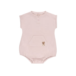 Organic bear collection romper - pink