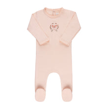 Load image into Gallery viewer, Garden floral center collection footie - pink
