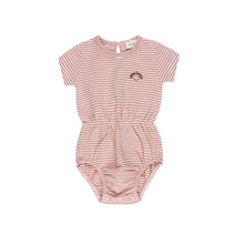 Load image into Gallery viewer, Metallic stripe romper - pink
