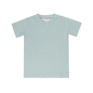 Metallic stripe tee - Blue