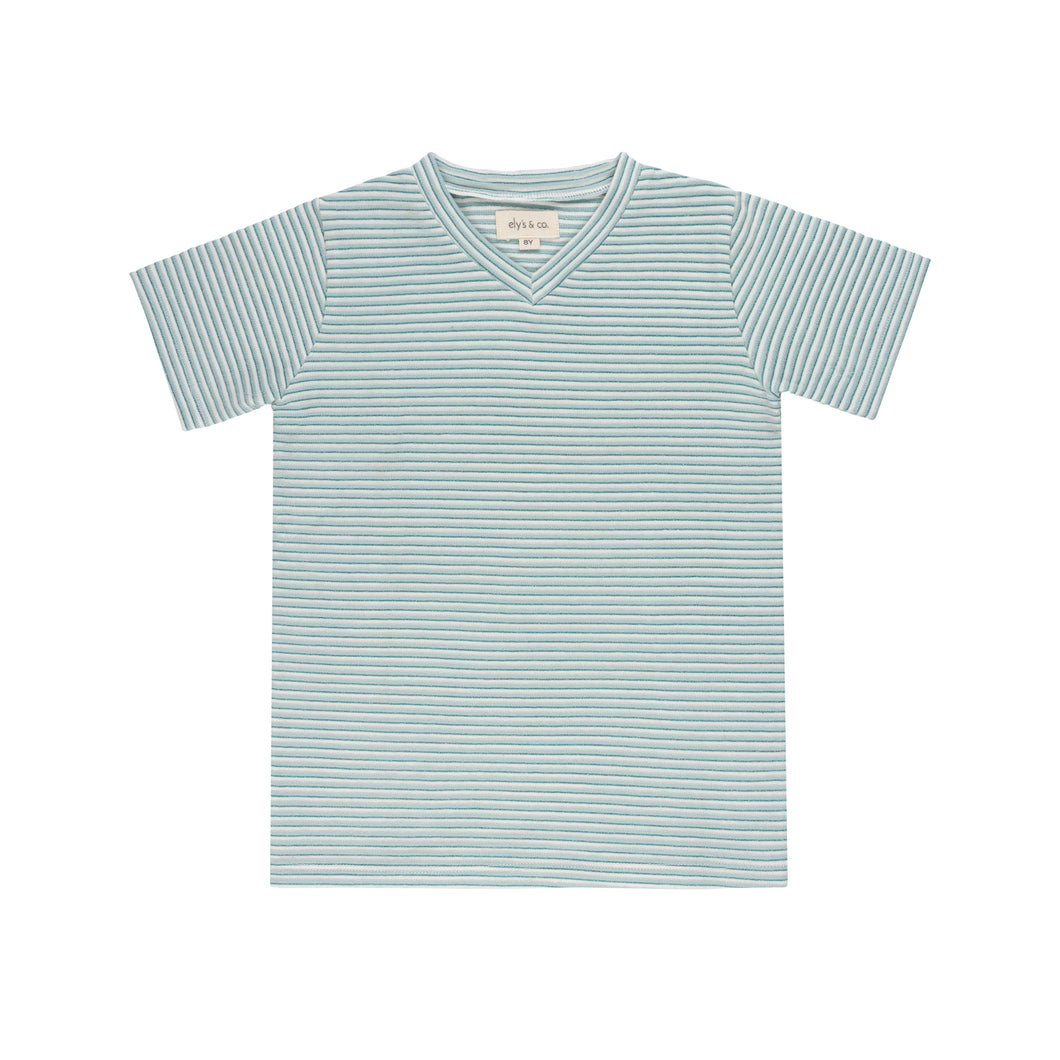 Metallic stripe tee - Blue