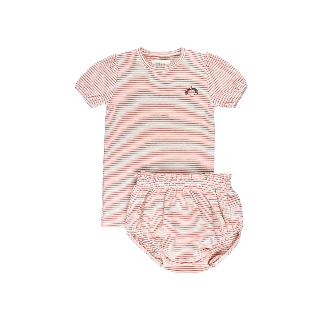 Metallic stripe collection 2 pc- pink