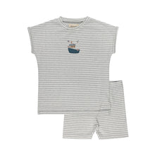 Load image into Gallery viewer, Nautical Stripe Collection - Blue - Tshirt + Shorts
