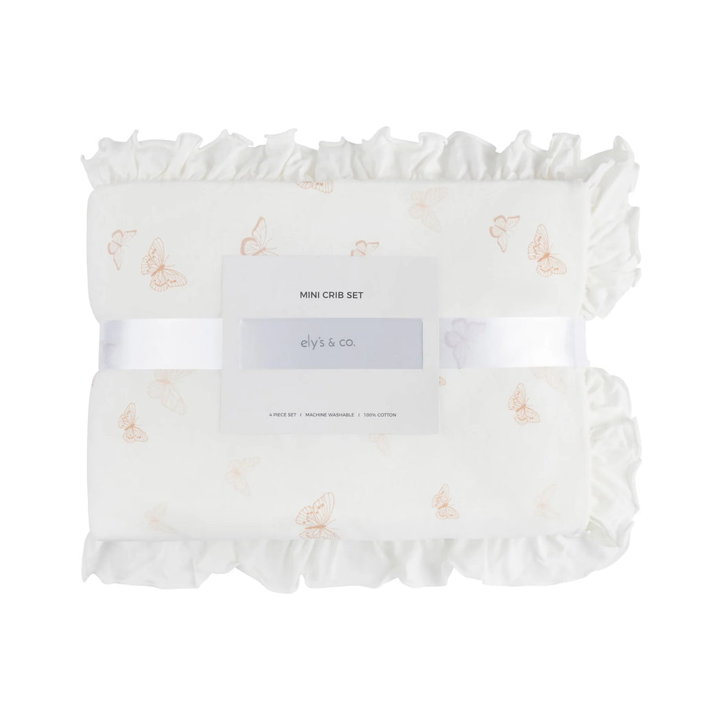 Butterfly portable crib set (24