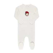 Load image into Gallery viewer, Organic french terry french girl footie - Ivory
