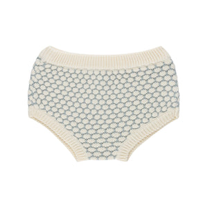 Popcorn knit bloomers - Blue