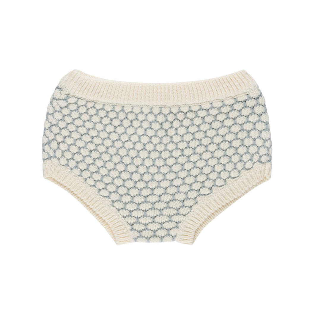 Popcorn knit bloomers - Blue