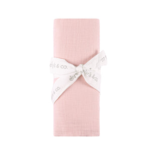 Velour kimono collection - baby pink muslin swaddle