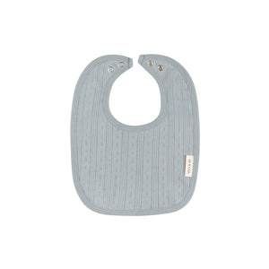 Pointelle bib - Blue