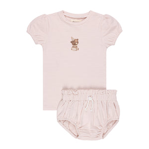 Organic bear collection 2 pc set - pink