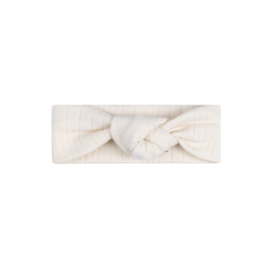 Organic cotton little one headband - Ivory/pink