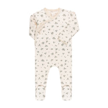 Load image into Gallery viewer, Brushed cotton elderberry footie - Emerald
