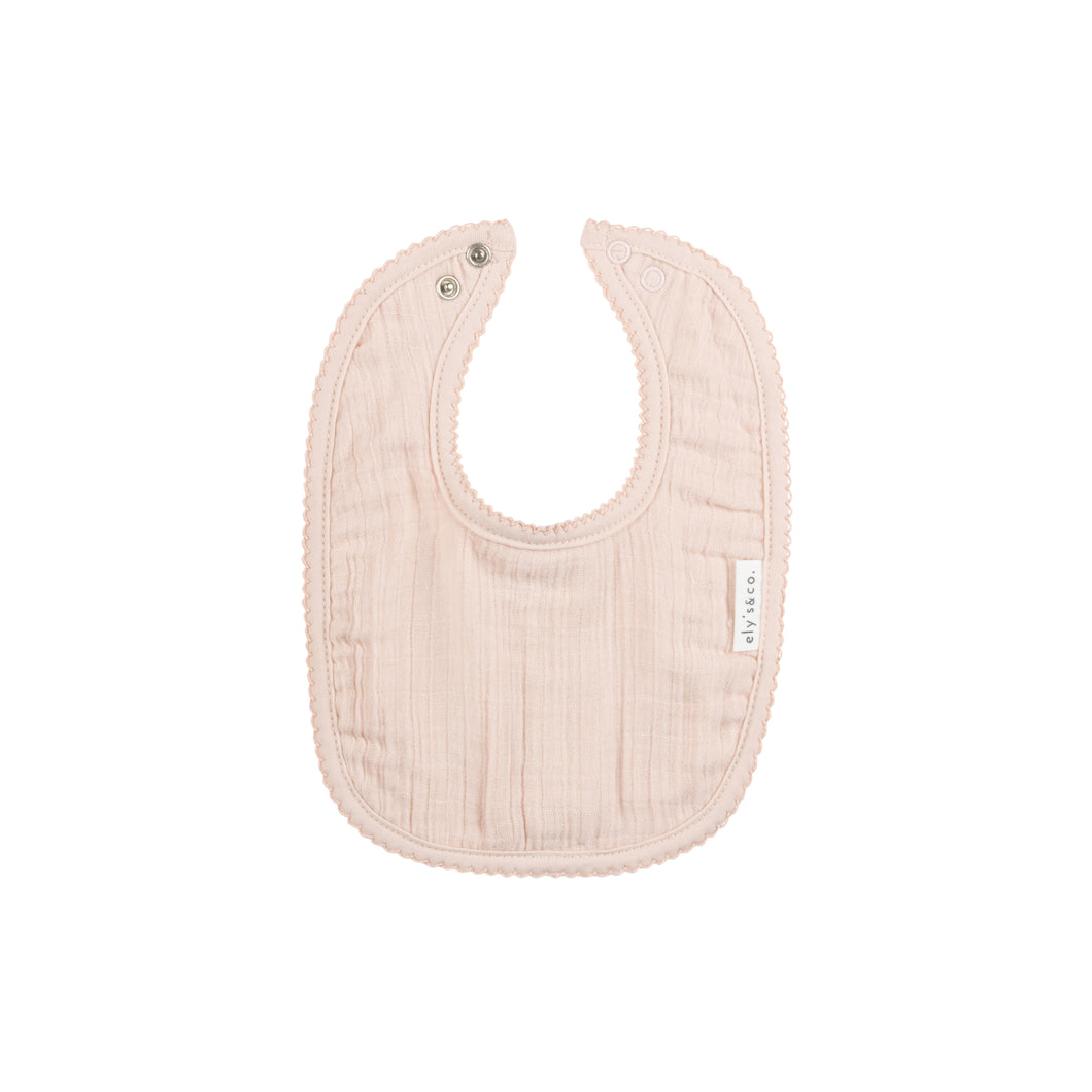 Velour kimono collection - Baby pink bib