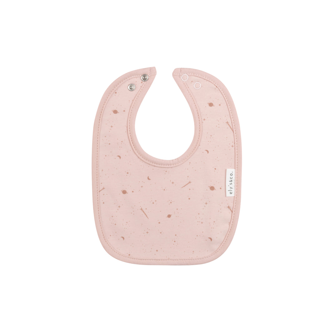 Brushed cotton celestial bib - Pink