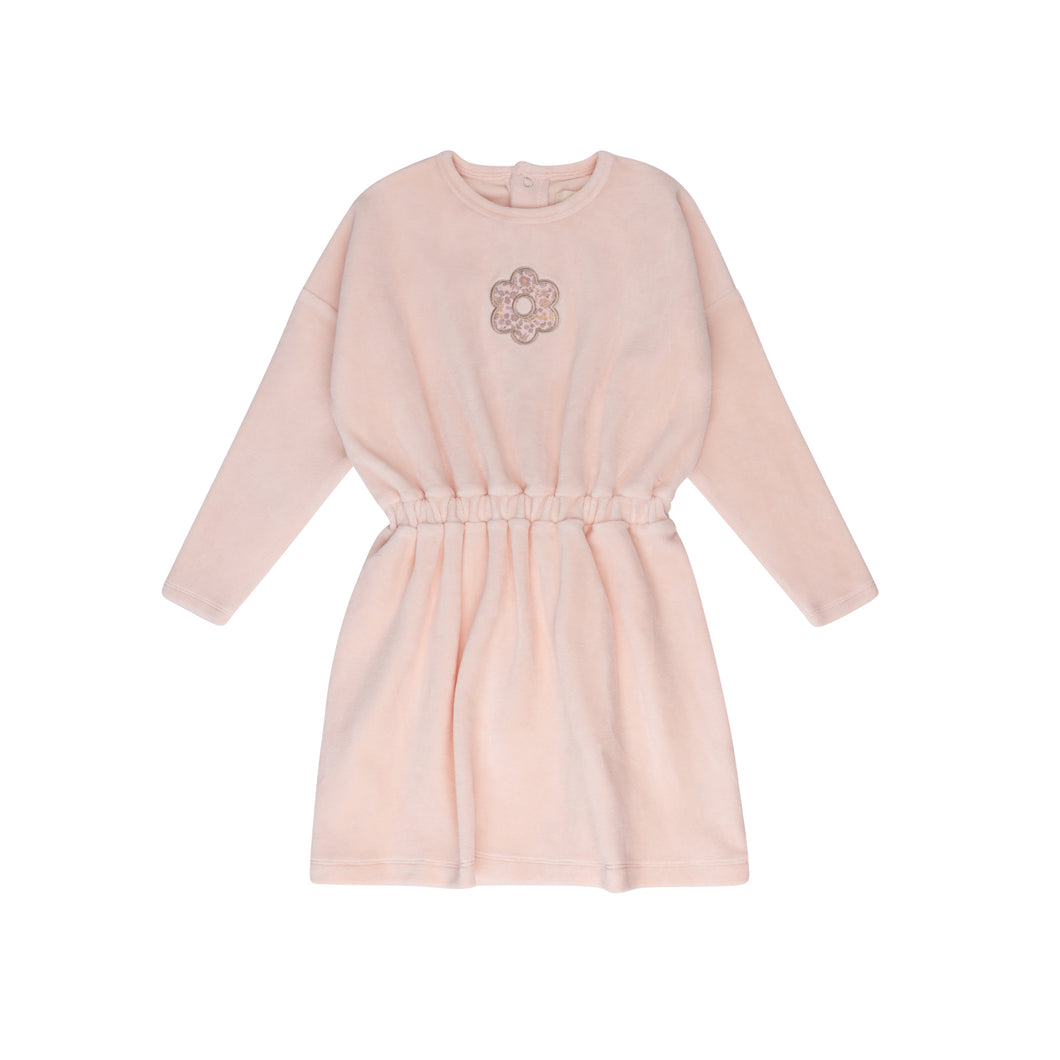 Velour liberty floral dress - Pink floral