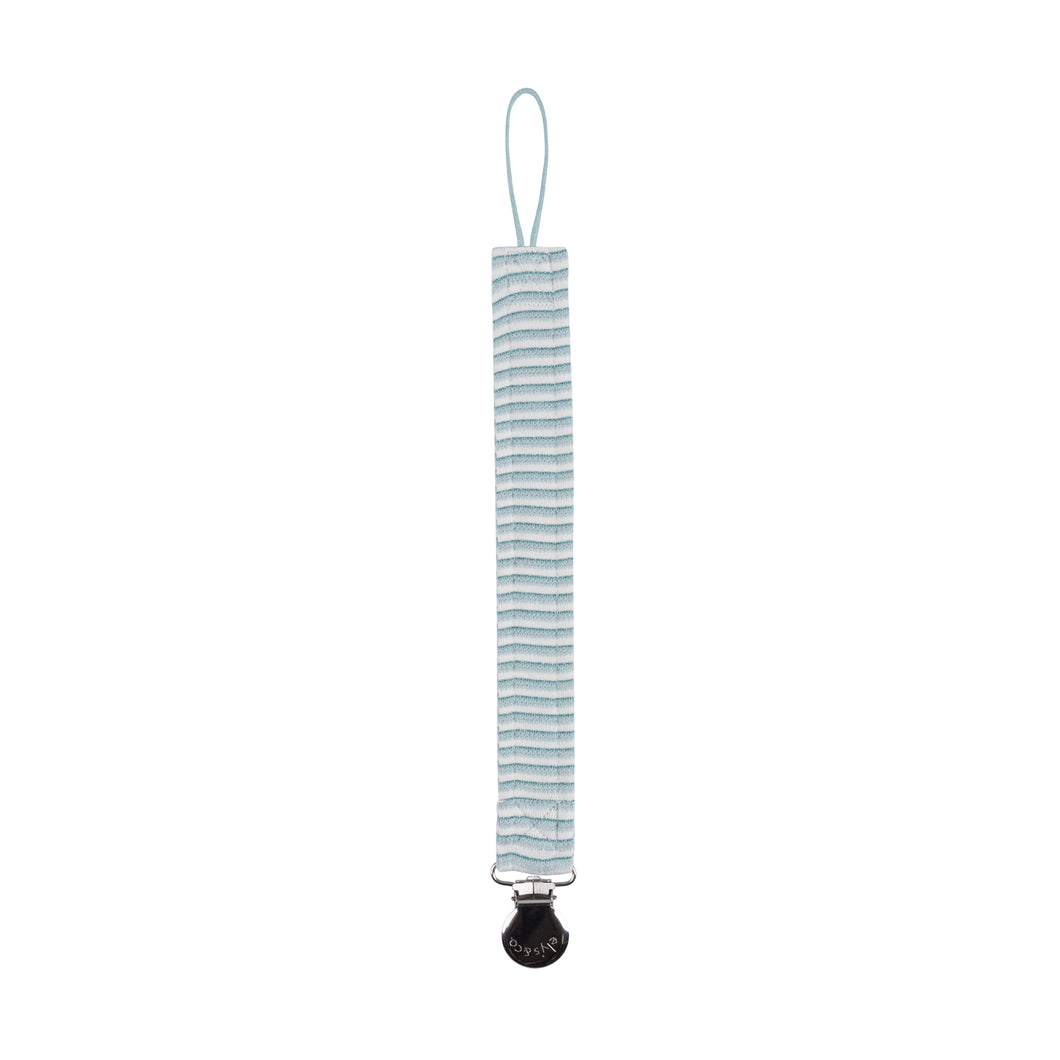 Metallic stripe collection paci clip - blue