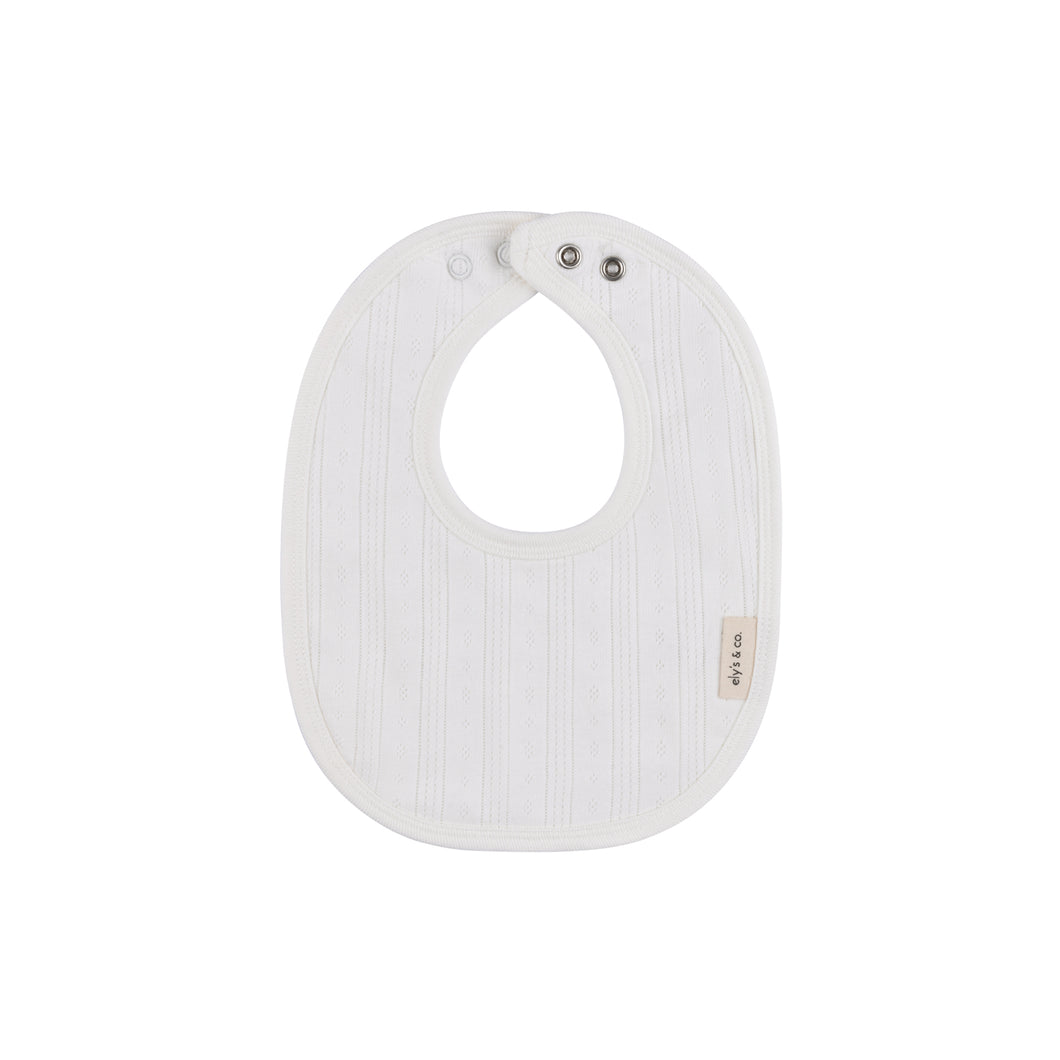 Pointelle bib - Cream