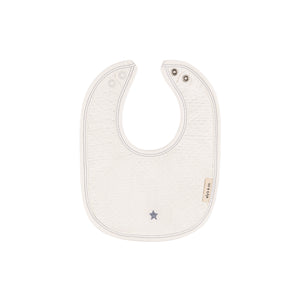 Embroidered star bib - Ivory