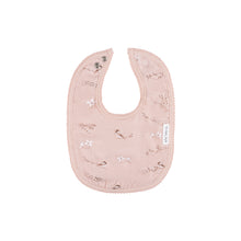 Load image into Gallery viewer, Vintage birds muslin bib - blush
