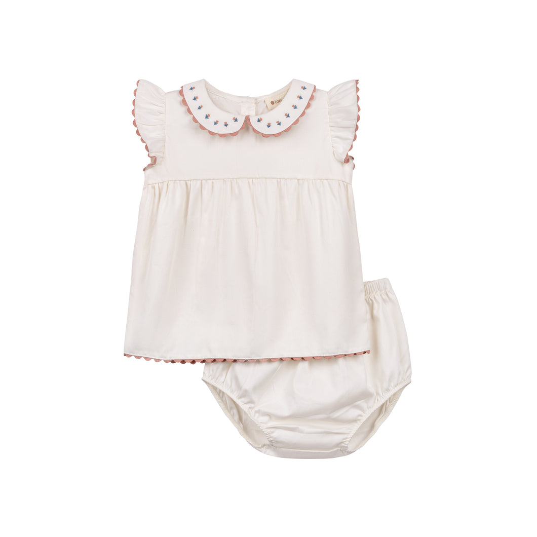 Wave collection - tulip collar set - ivory