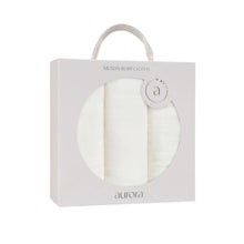 Load image into Gallery viewer, 3 Pack Muslin Burp Cloth - White
