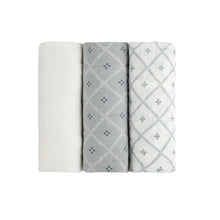 Load image into Gallery viewer, 3 Pack Muslin Burp Cloth - Blue
