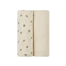 Load image into Gallery viewer, 2 Pack Cherry Print Collection - Muslin Swaddle -Ivory/yellow
