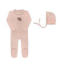 Load image into Gallery viewer, Embroidered Liberty / Berry Collection - Pink - Footie + Hat
