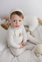 Load image into Gallery viewer, Gingham Teddy Collection - Tan - Footie + Bonnet
