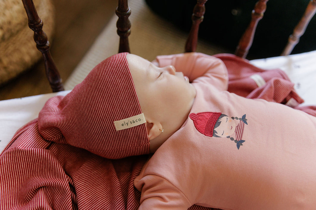 Autumn kids collection - Footie and beanie - Pink